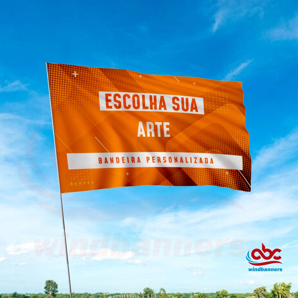 bandeira personalizada com a marca impressão de bandeira